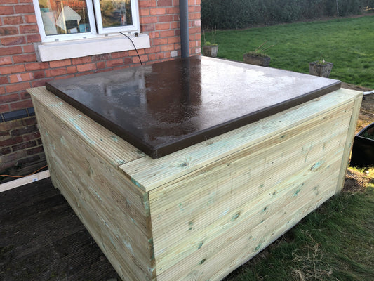 GRP Hot tub suitable for creating 4/6 person DIY Hot tub or Ice bath with lid
